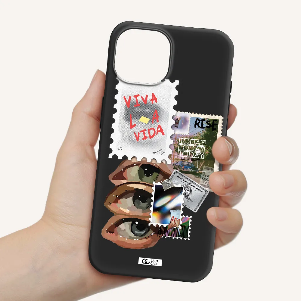 Stamp Apple iPhone 15 Silicone black Case