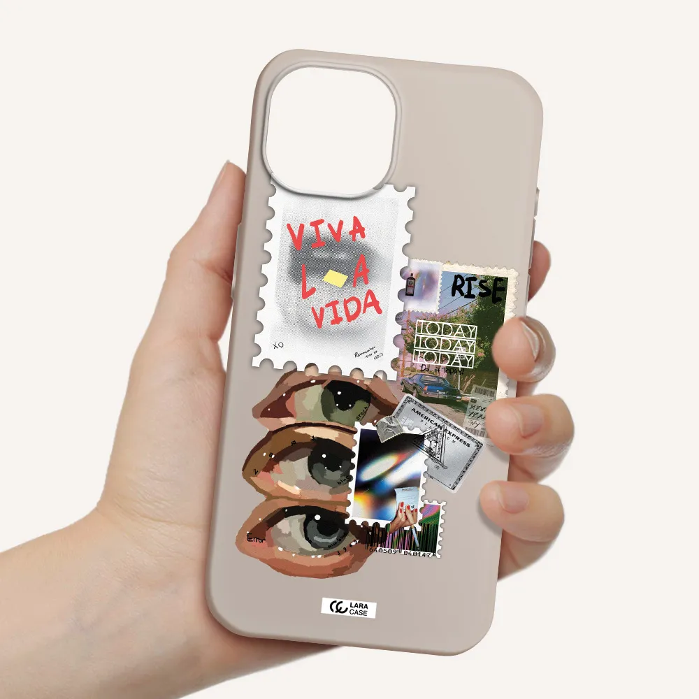 Stamp Apple iPhone 15 Silicone Stone Case