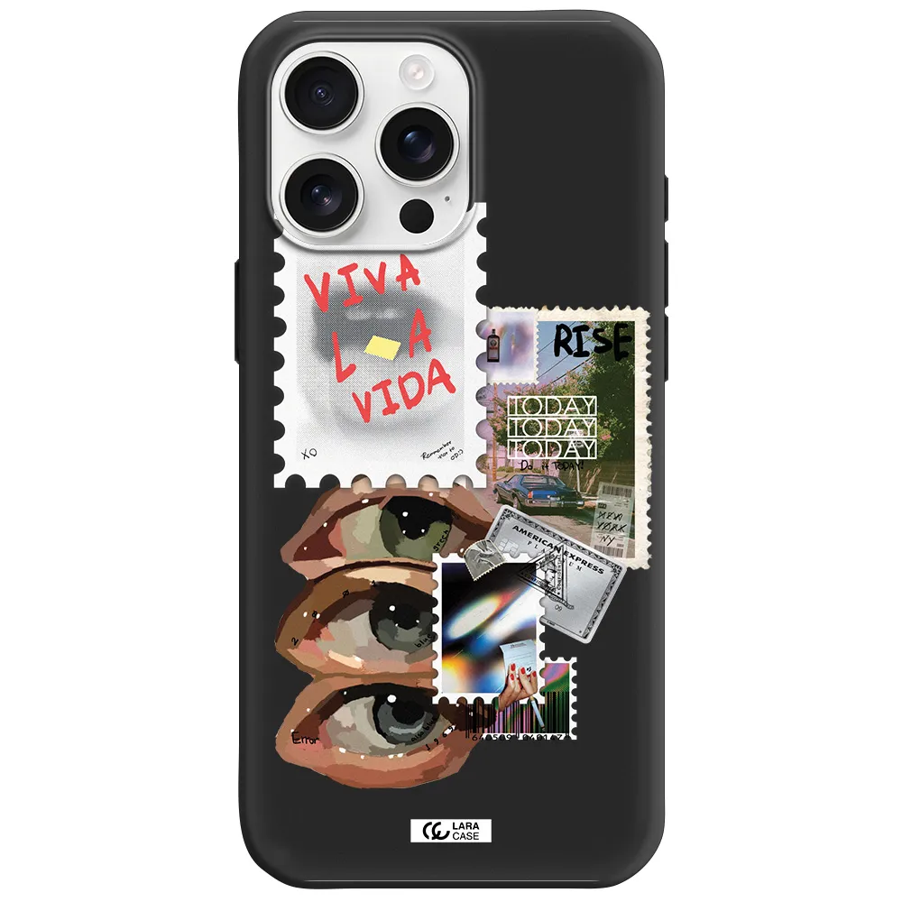 Stamp Apple Iphone 16 Pro Max Silicone Black Case