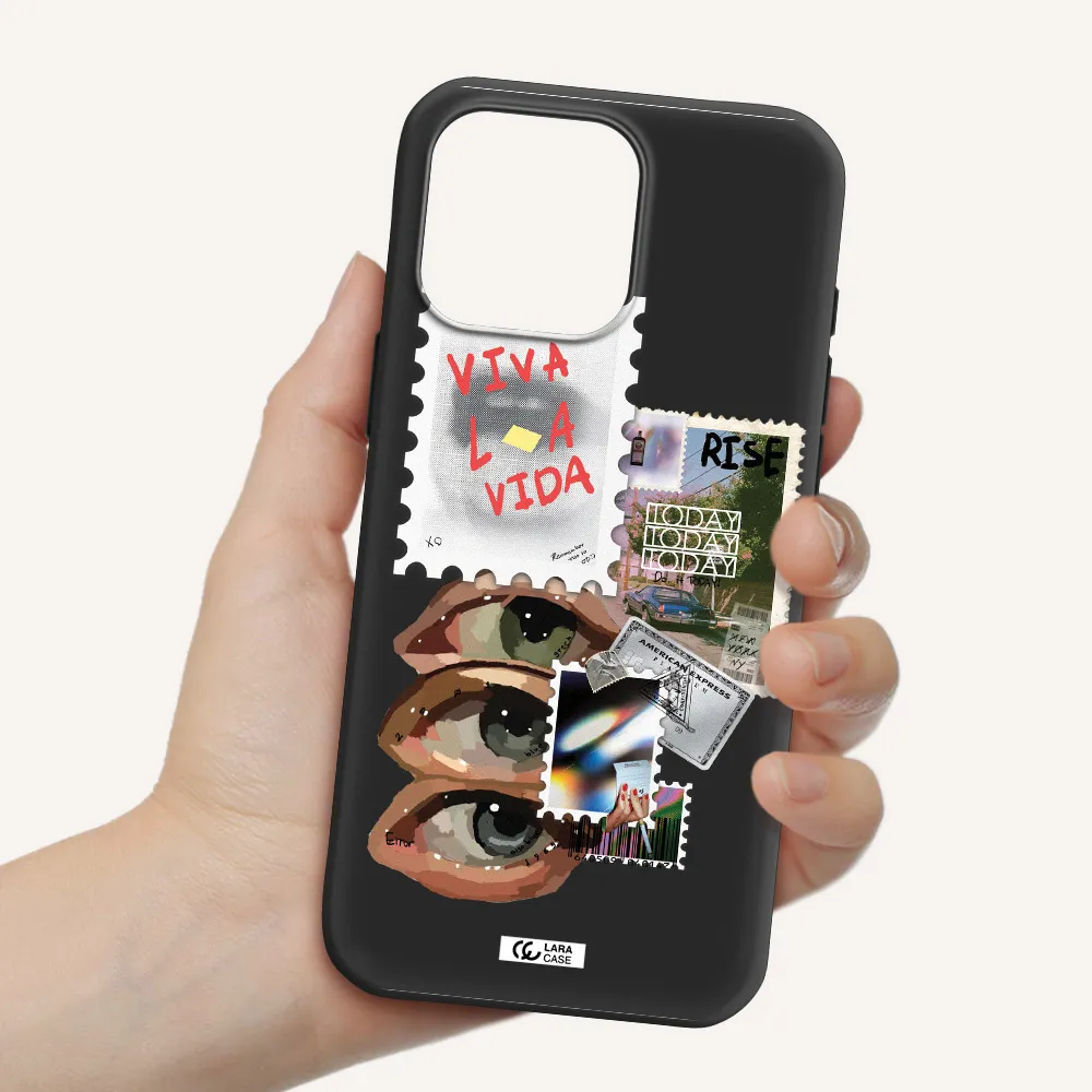 Stamp Apple Iphone 16 Pro Max Silicone Black Case