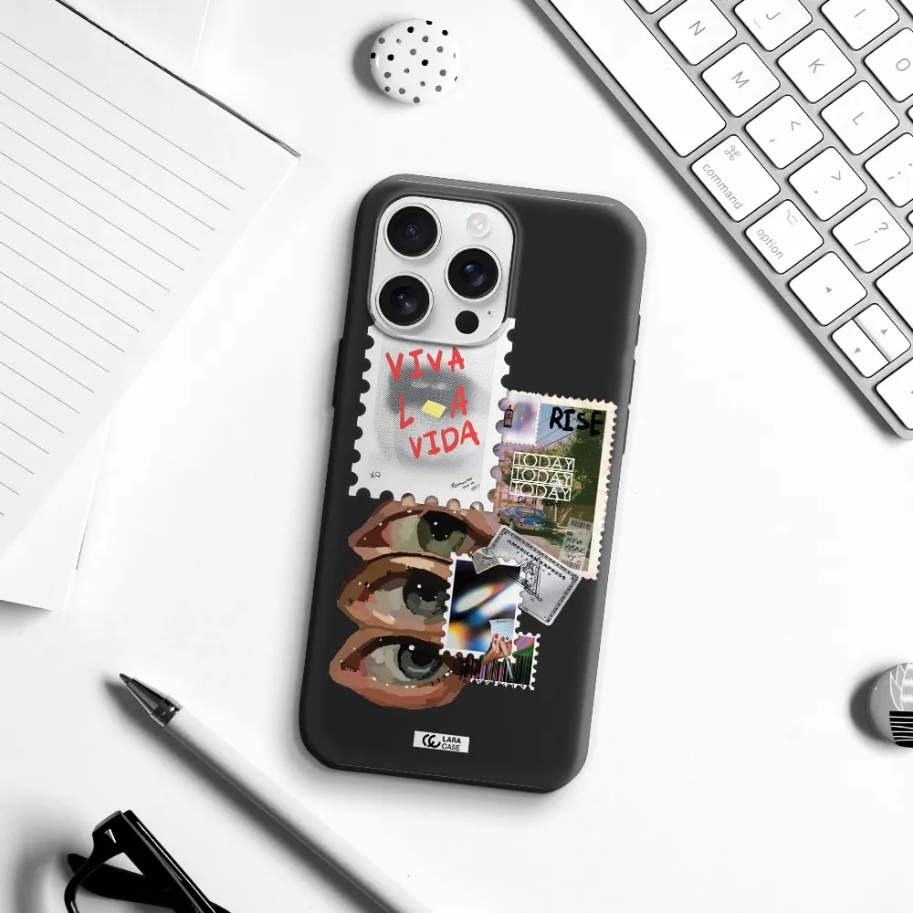 Stamp Apple Iphone 16 Pro Max Silicone Black Case