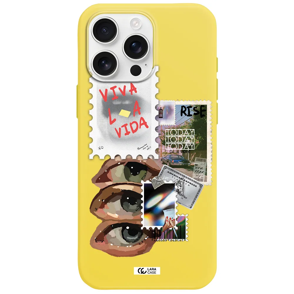 Stamp Apple Iphone 16 Pro Max Silicone Canary Yellow Case