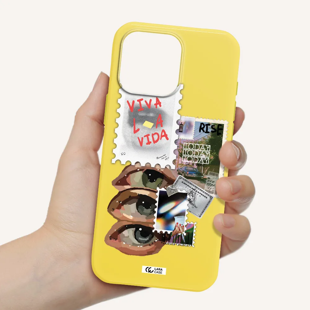 Stamp Apple Iphone 16 Pro Max Silicone Canary Yellow Case