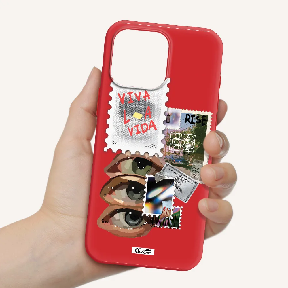 Stamp Apple Iphone 16 Pro Max Silicone Imperial Red Case