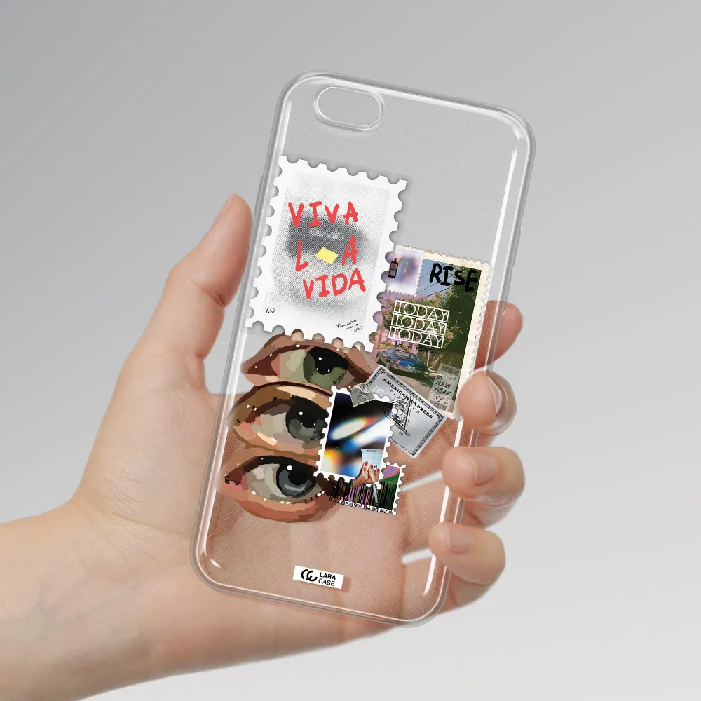 Stamp Apple iPhone 6 plus Clear TPU Case