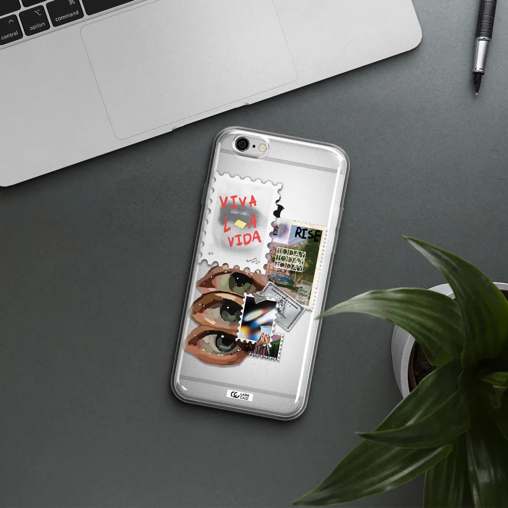 Stamp Apple iPhone 6 plus Clear TPU Case