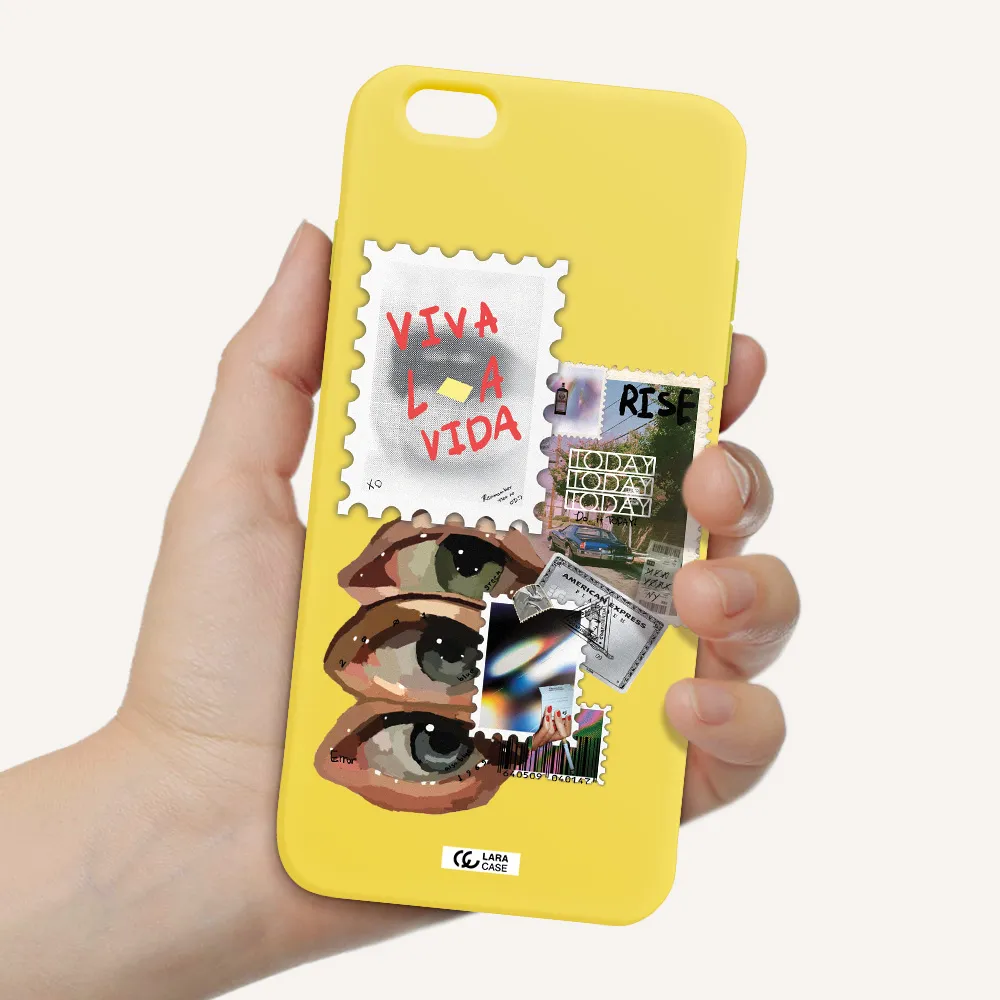 Stamp Apple iPhone 6 plus Silicone canary yellow Case