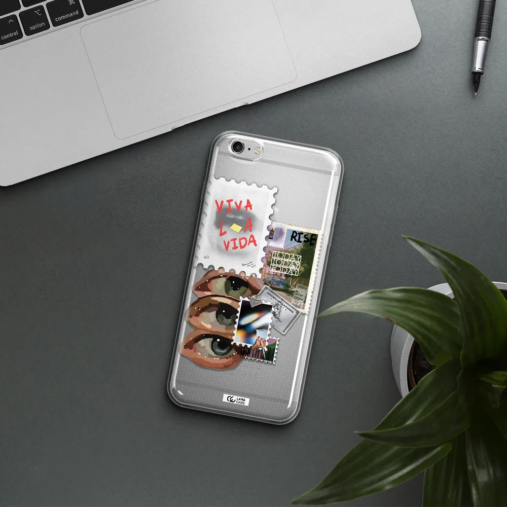 Stamp Apple iPhone 6 s plus Clear TPU Case