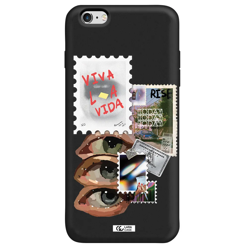 Stamp Apple iPhone 6 s plus Silicone black Case