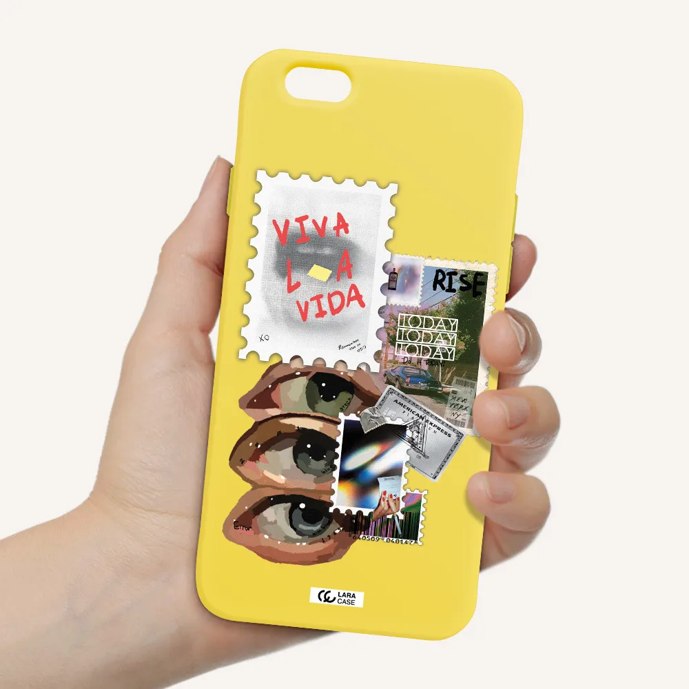 Stamp Apple iPhone 6 Silicone canary yellow Case
