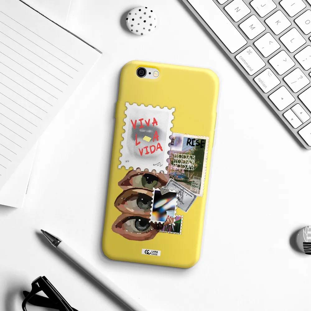 Stamp Apple iPhone 6 Silicone canary yellow Case