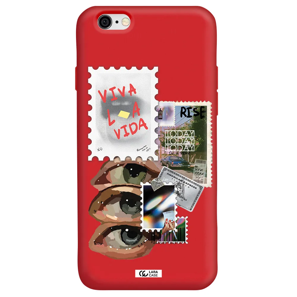 Stamp Apple iPhone 6 Silicone Imperial Red Case