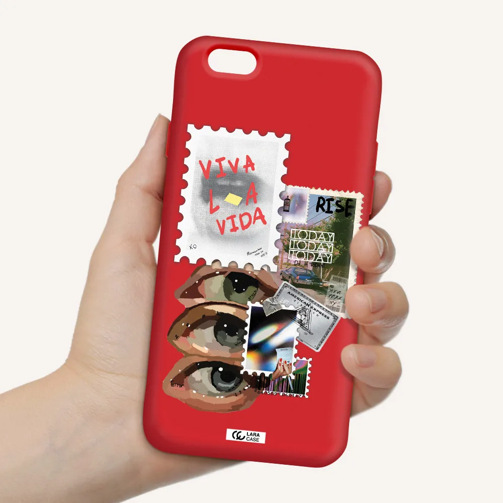 Stamp Apple iPhone 6 Silicone Imperial Red Case