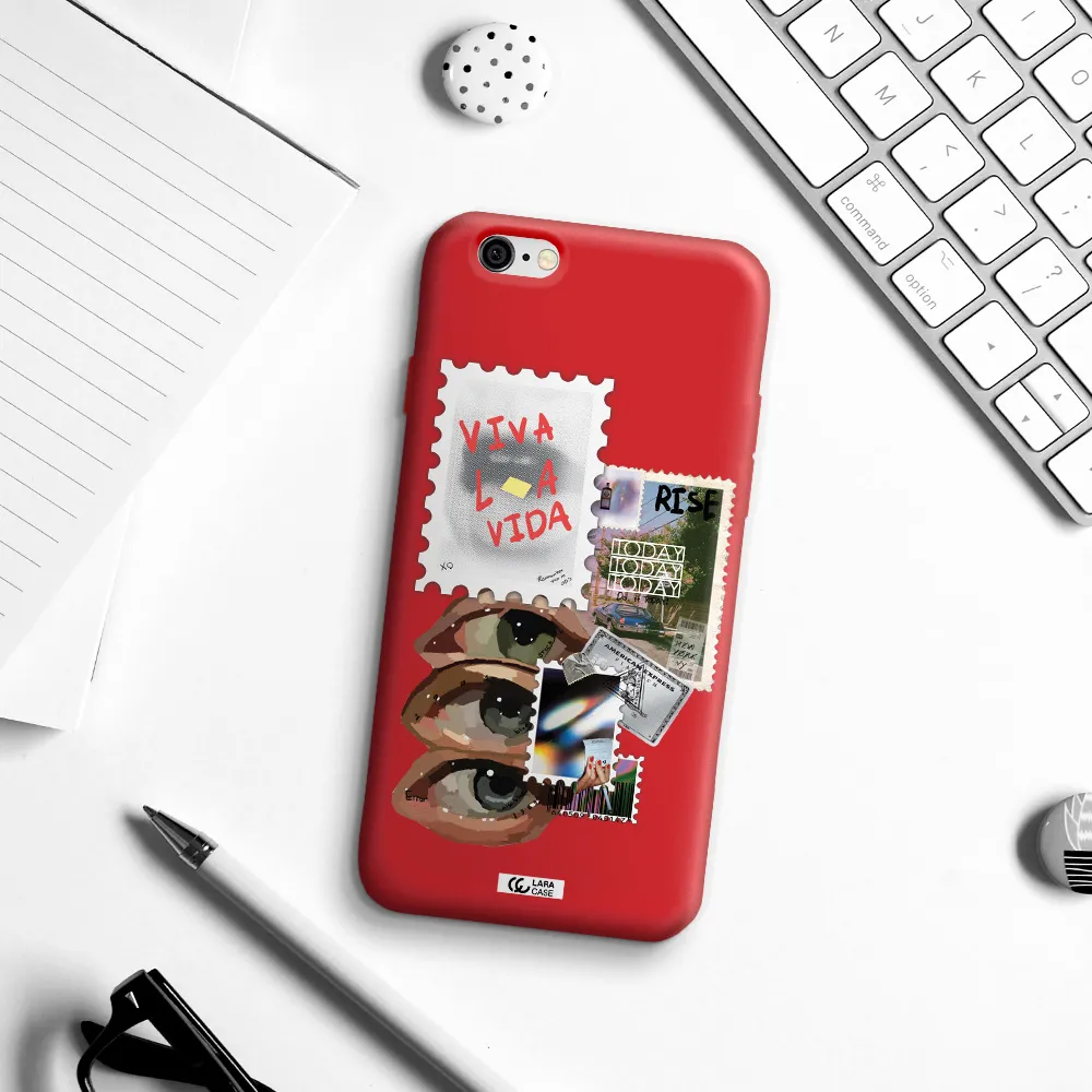 Stamp Apple iPhone 6 Silicone Imperial Red Case