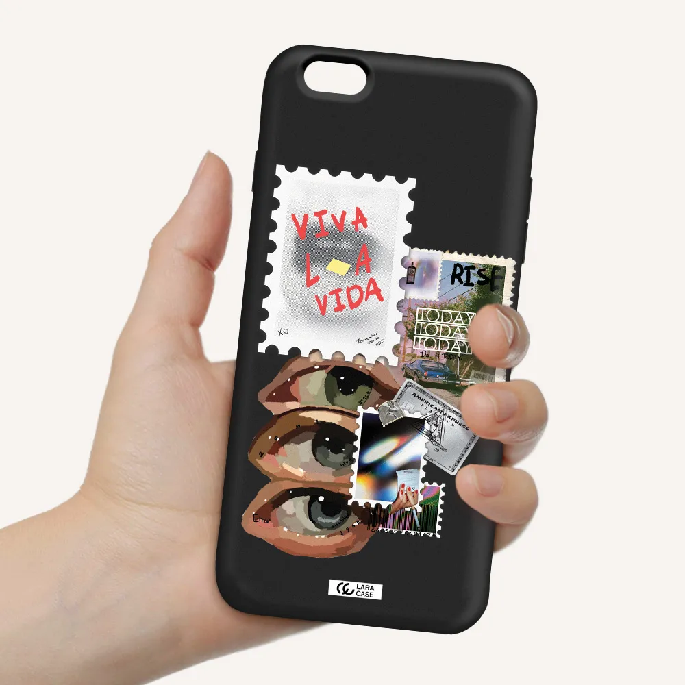 Stamp Apple iPhone 6S Silicone black Case