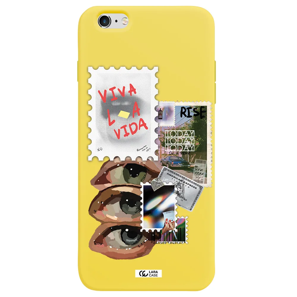 Stamp Apple iPhone 6S Silicone canary yellow Case