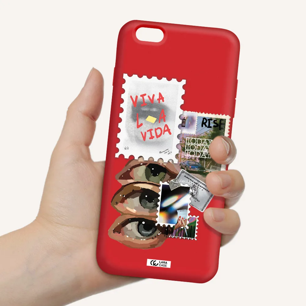 Stamp Apple iPhone 6S Silicone Imperial Red Case