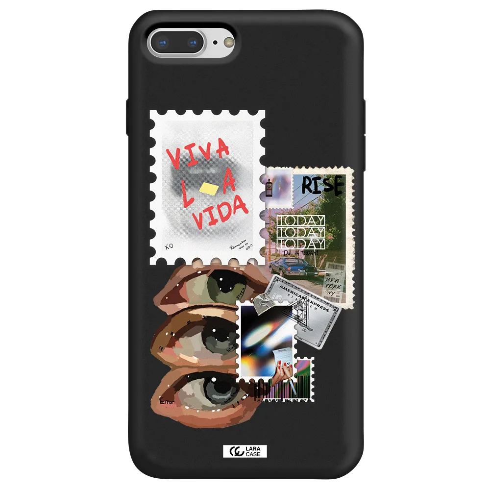 Stamp Apple iPhone 8 plus Silicone black Case