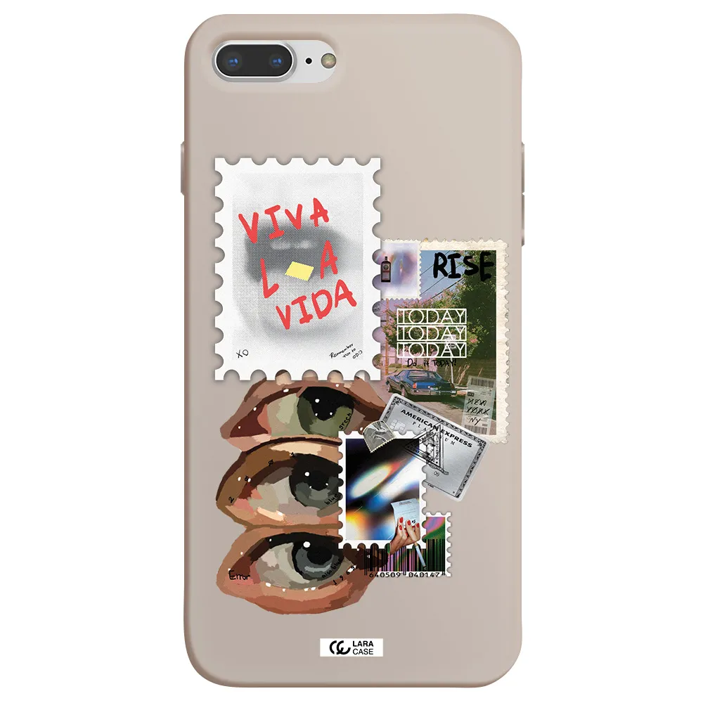 Stamp Apple iPhone 8 plus Silicone Stone Case