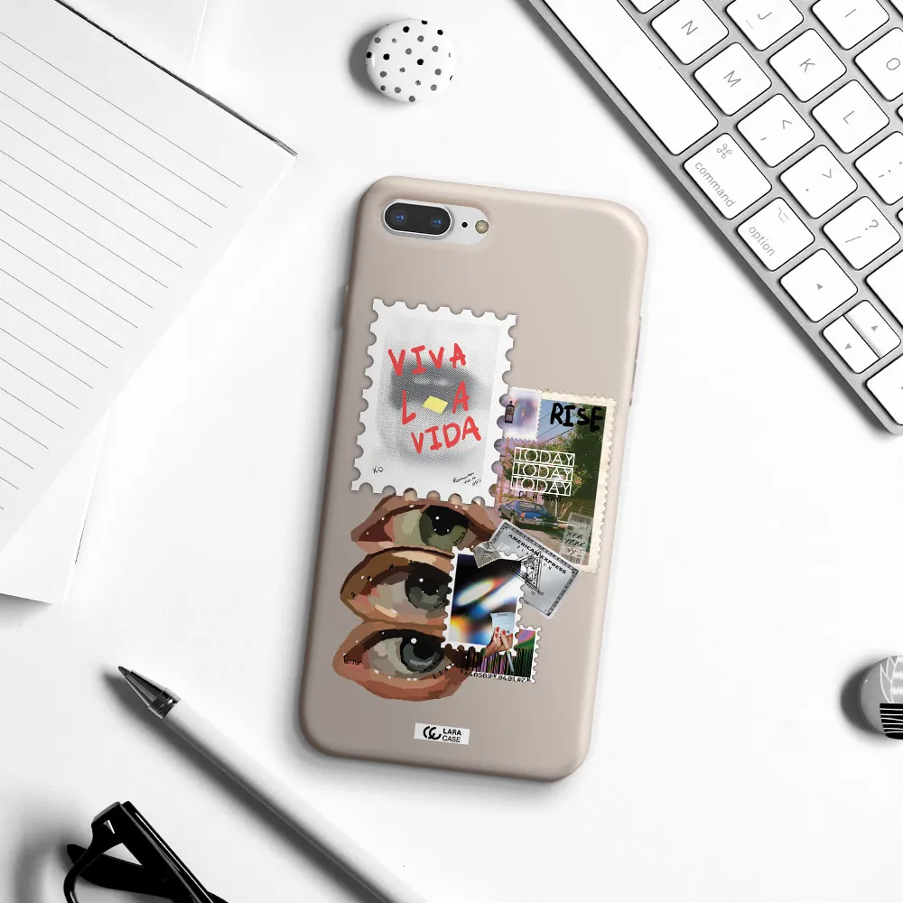 Stamp Apple iPhone 8 plus Silicone Stone Case