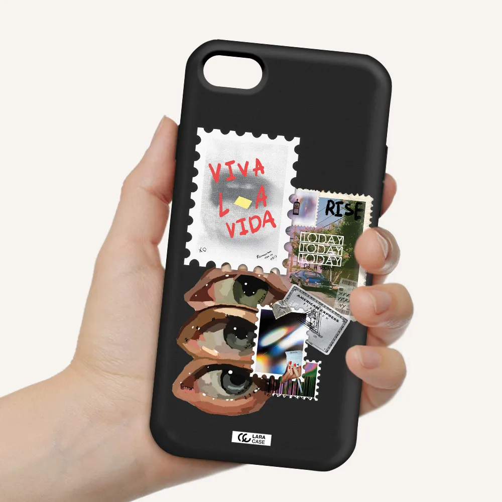 Stamp Apple iPhone 8 Silicone black Case