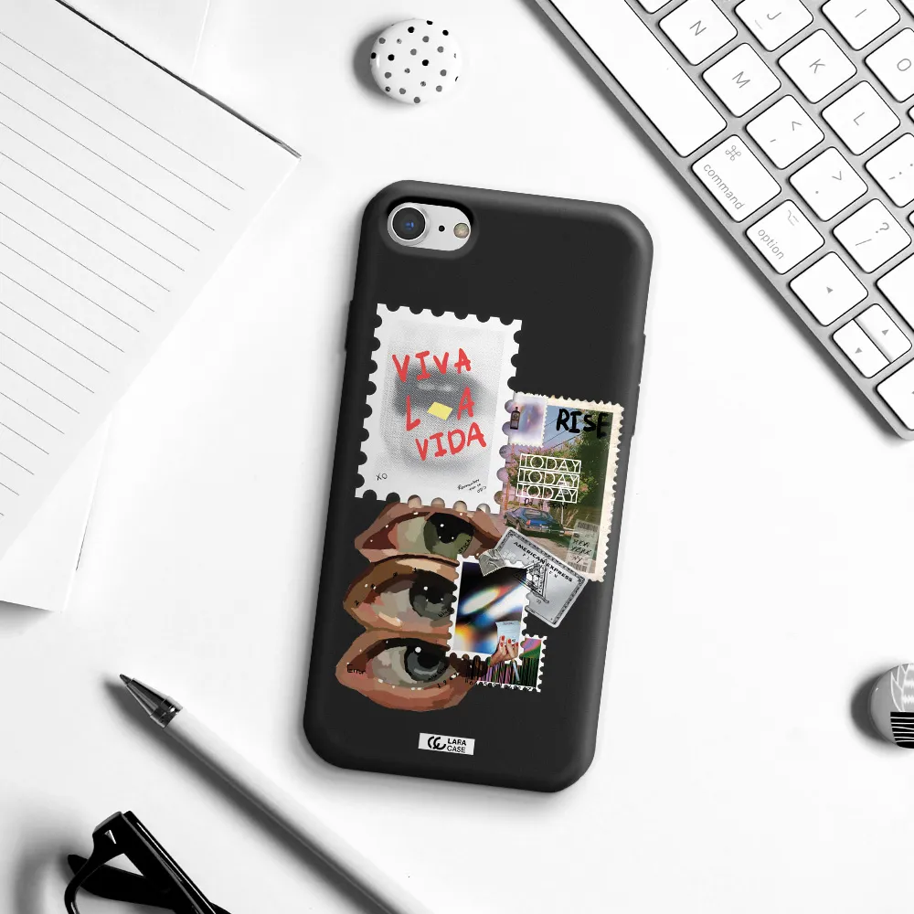 Stamp Apple iPhone 8 Silicone black Case