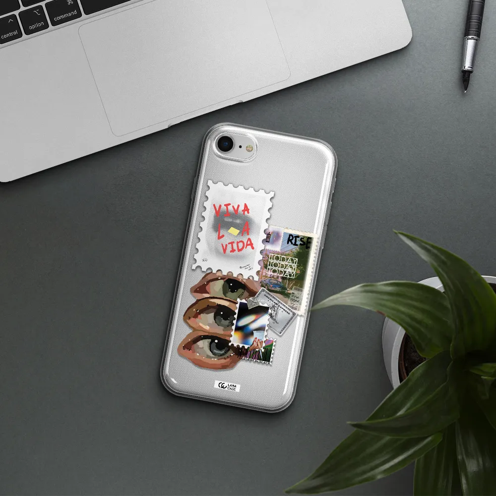 Stamp Apple Iphone Se 2020 Clear Tpu Case