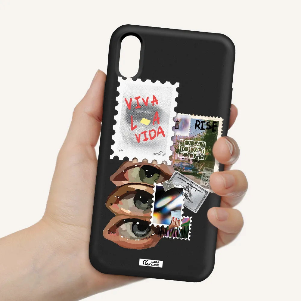 Stamp Apple iPhone X Silicone black Case