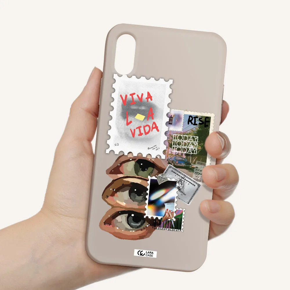 Stamp Apple iPhone X Silicone Stone Case