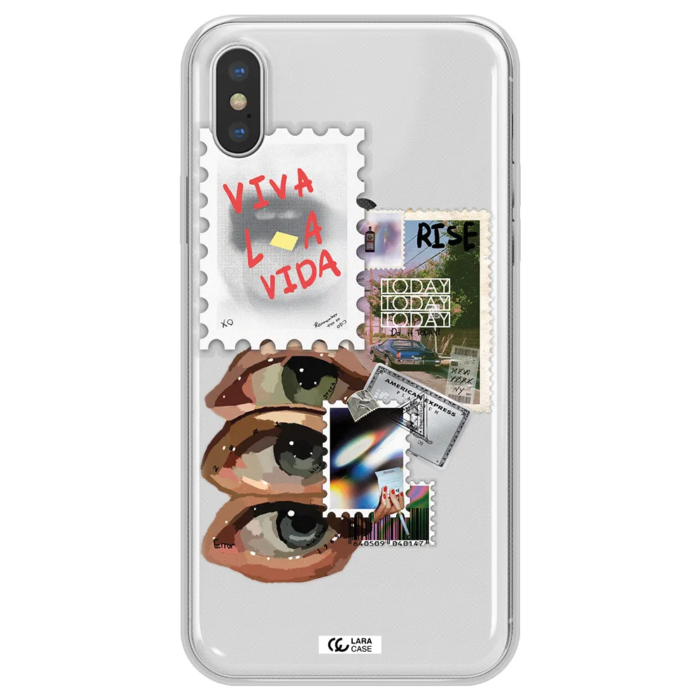 Stamp Apple iPhone XS Clear TPU Case