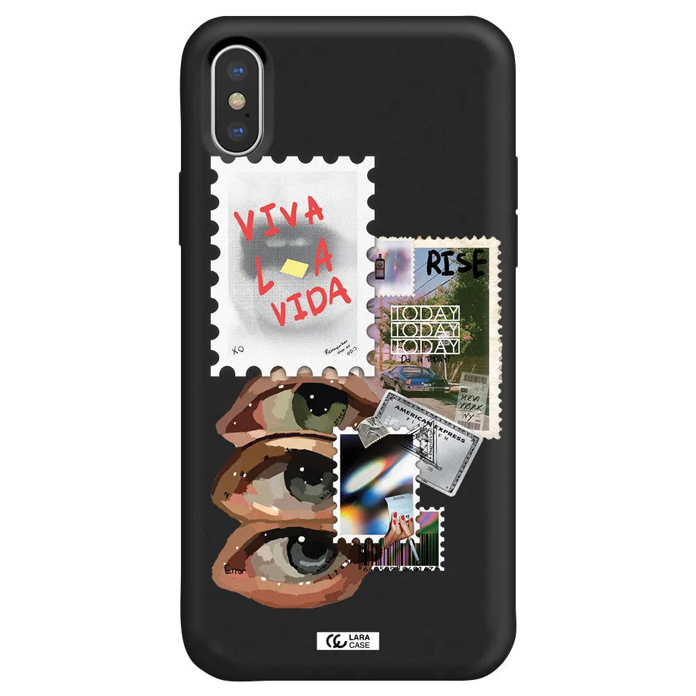 Stamp Apple iPhone XS Silicone black Case
