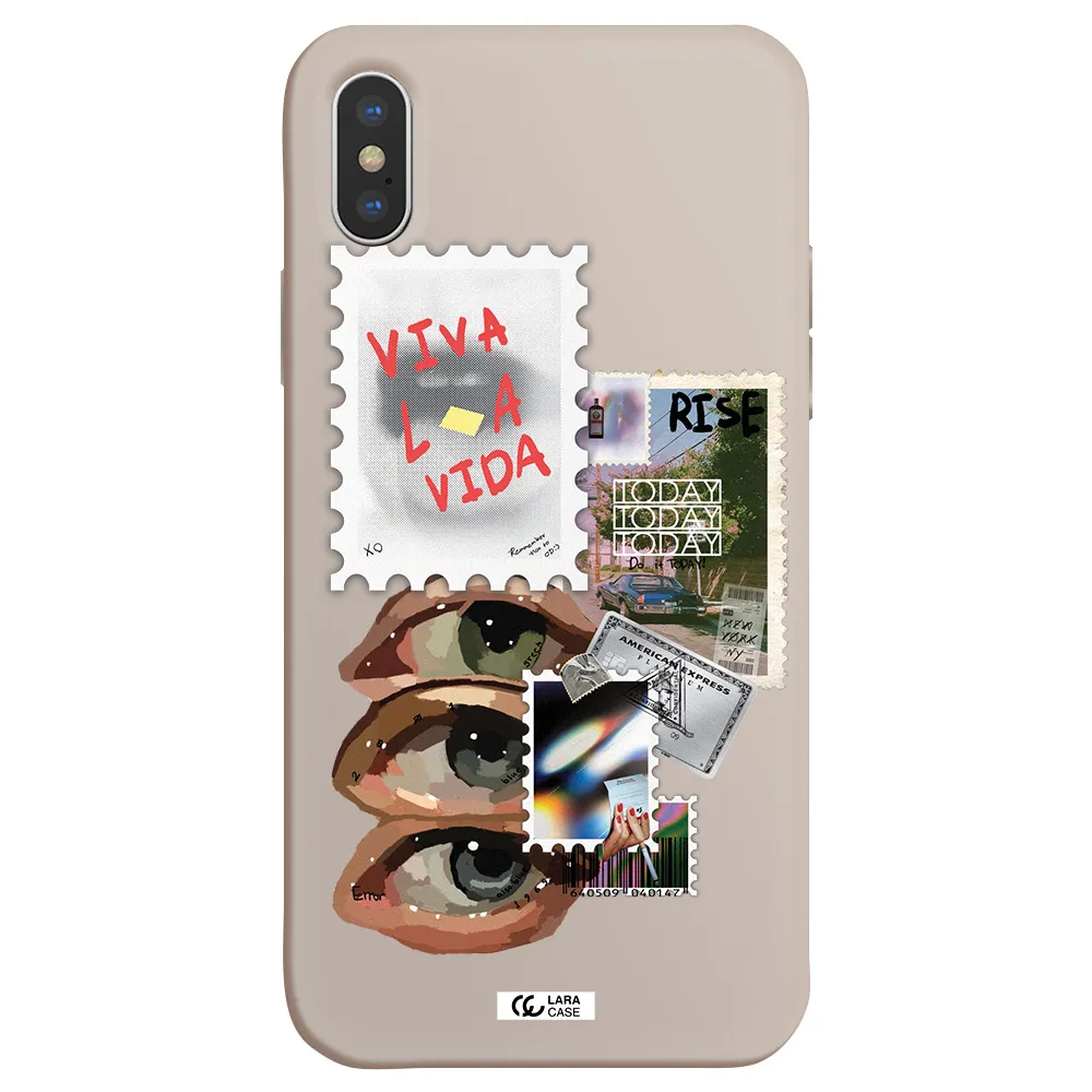 Stamp Apple iPhone XS Silicone Stone Case
