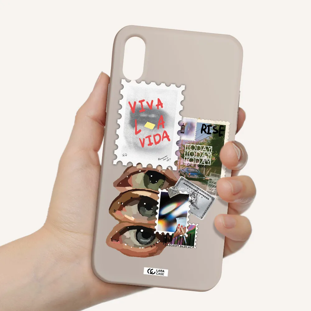 Stamp Apple iPhone XS Silicone Stone Case