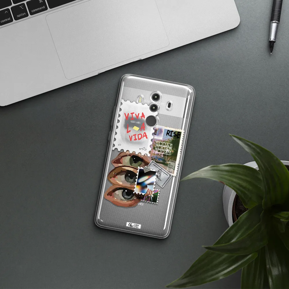 Stamp Huawei Mate 10 Clear TPU Case