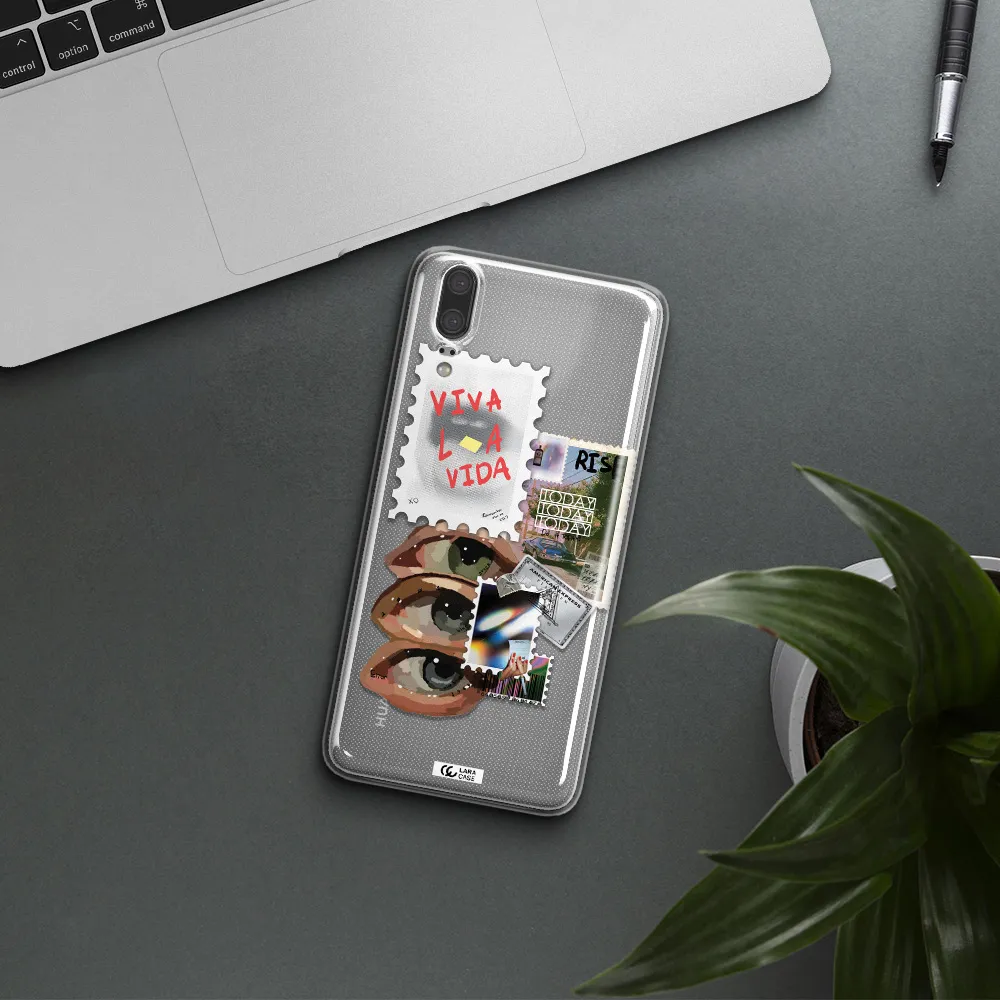 Stamp Huawei P20 Clear TPU Case