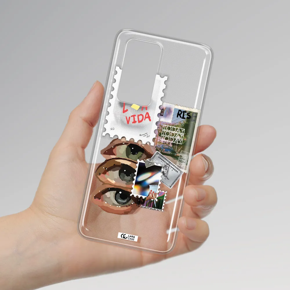 Stamp Huawei P40 Pro Clear TPU Case