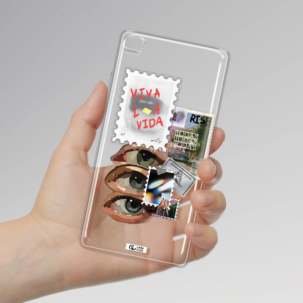 Stamp Huawei P8 Clear TPU Case