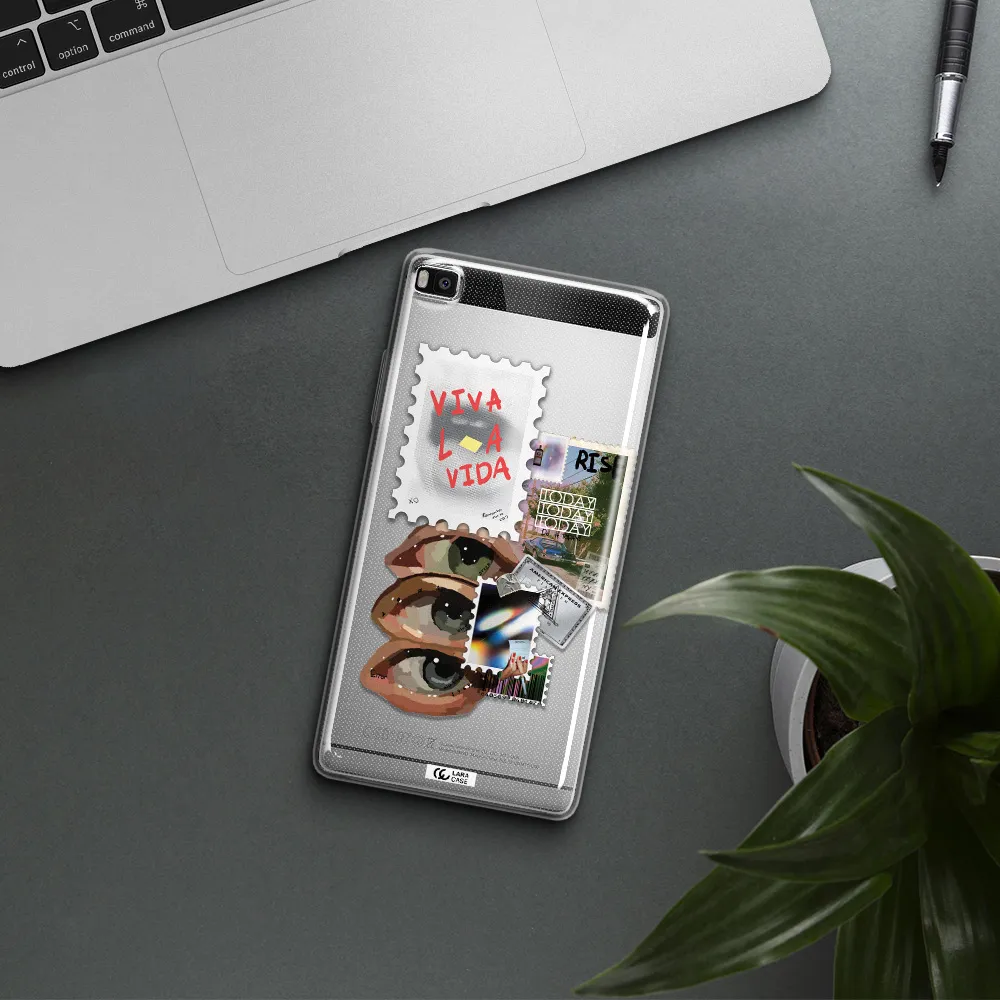 Stamp Huawei P8 Clear TPU Case
