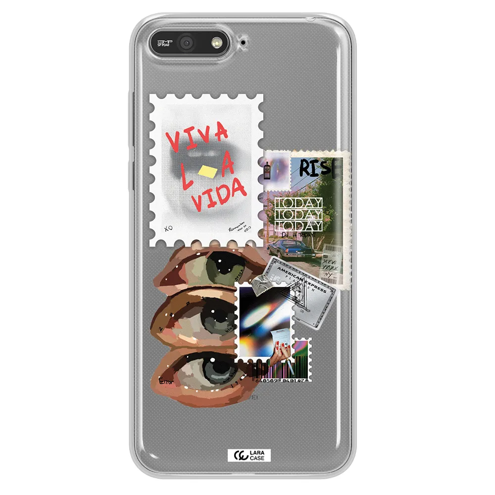 Stamp Huawei Y6 2018 Clear TPU Case