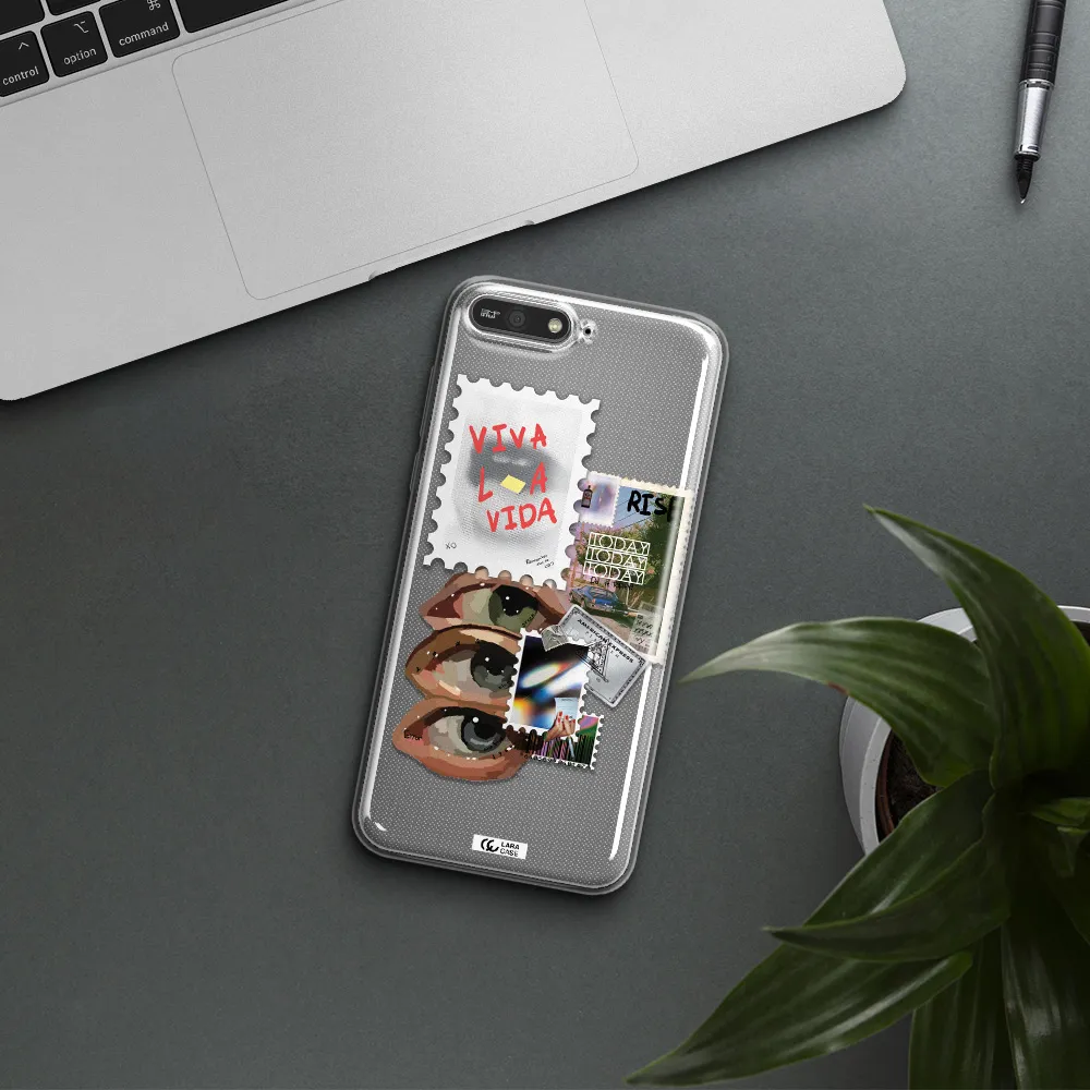 Stamp Huawei Y6 2018 Clear TPU Case