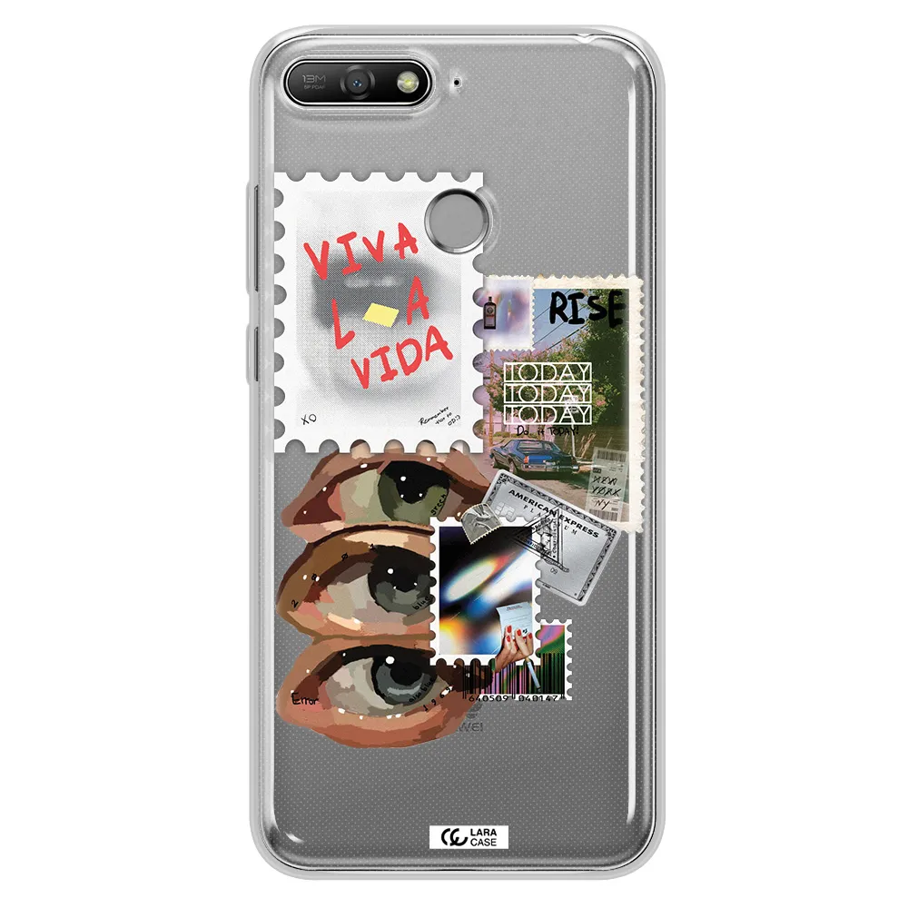 Stamp Huawei Y6 Prime 2018 Clear TPU Case