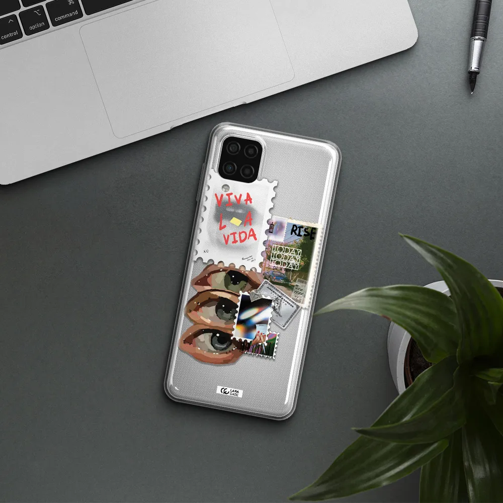 Stamp Samsung A12 4g Clear TPU Case