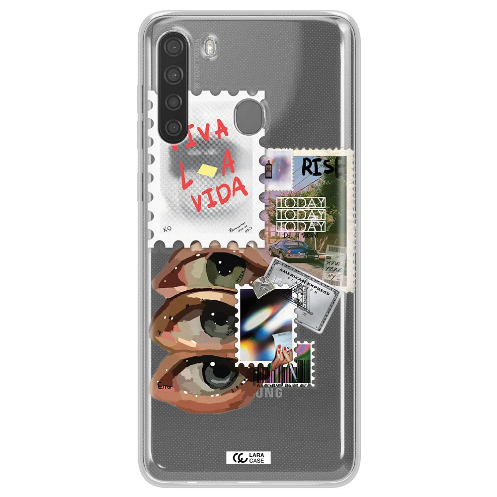 Stamp Samsung A21 Clear TPU Case