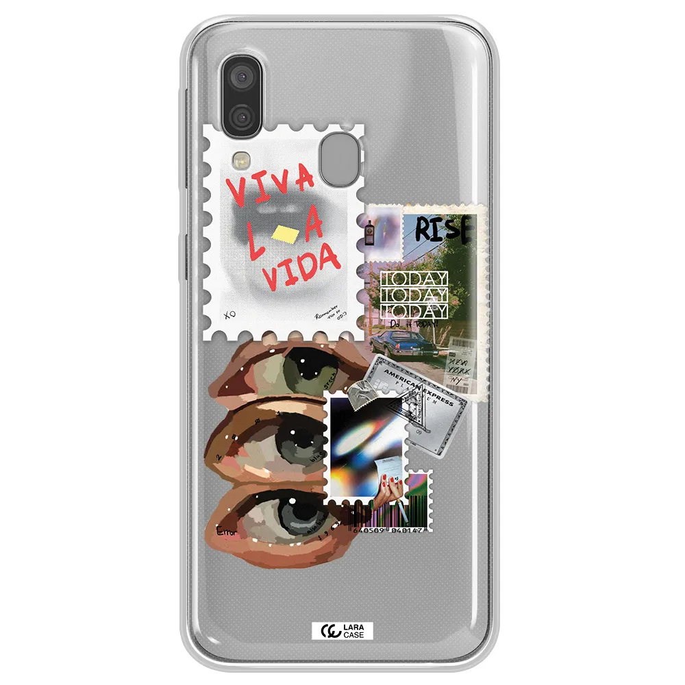 Stamp Samsung A40 Clear TPU Case