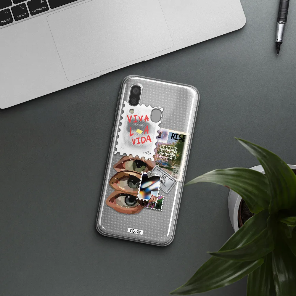 Stamp Samsung A40 Clear TPU Case