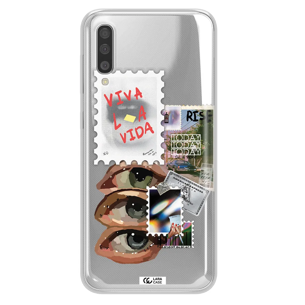 Stamp Samsung A50S Clear Tpu Case