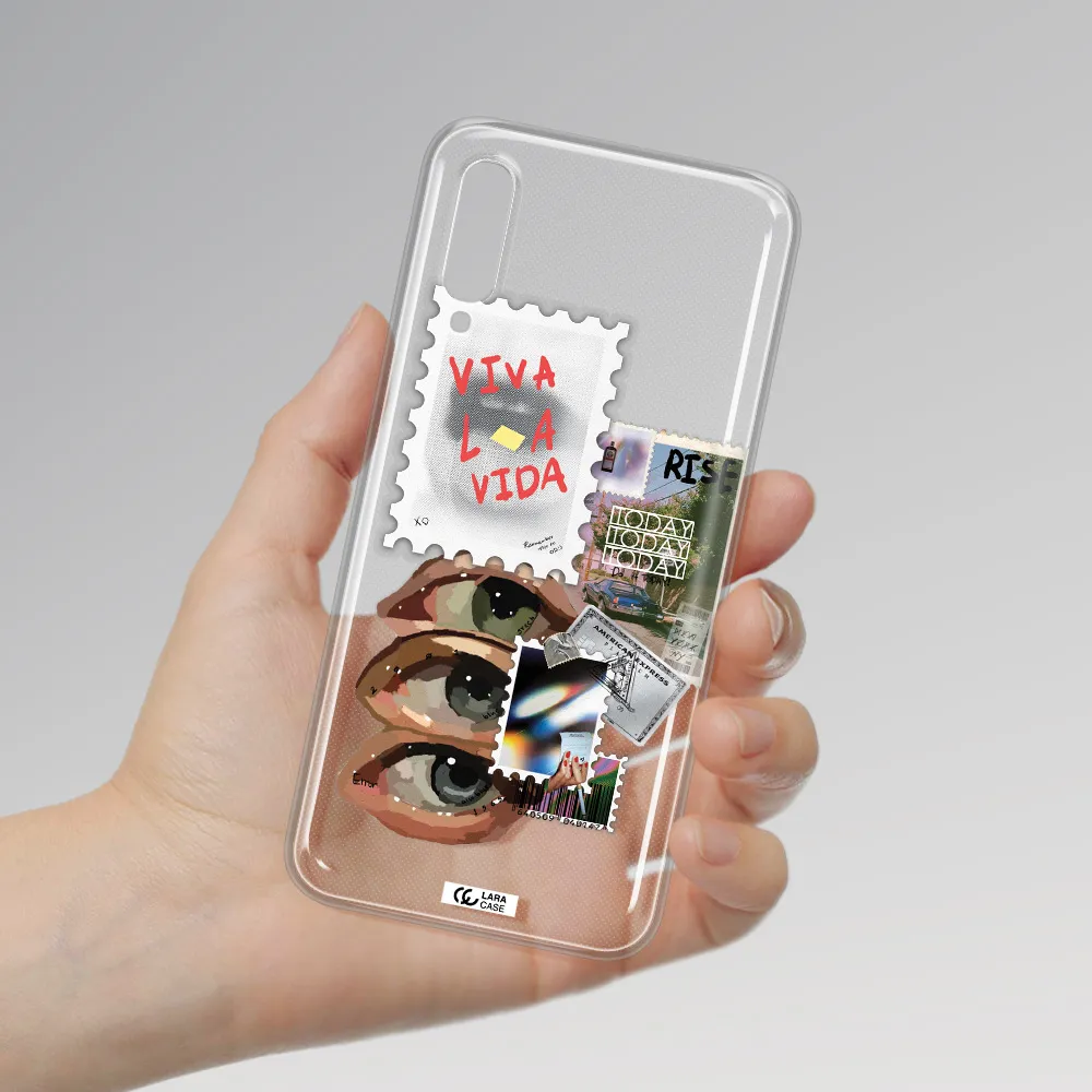 Stamp Samsung A50S Clear Tpu Case