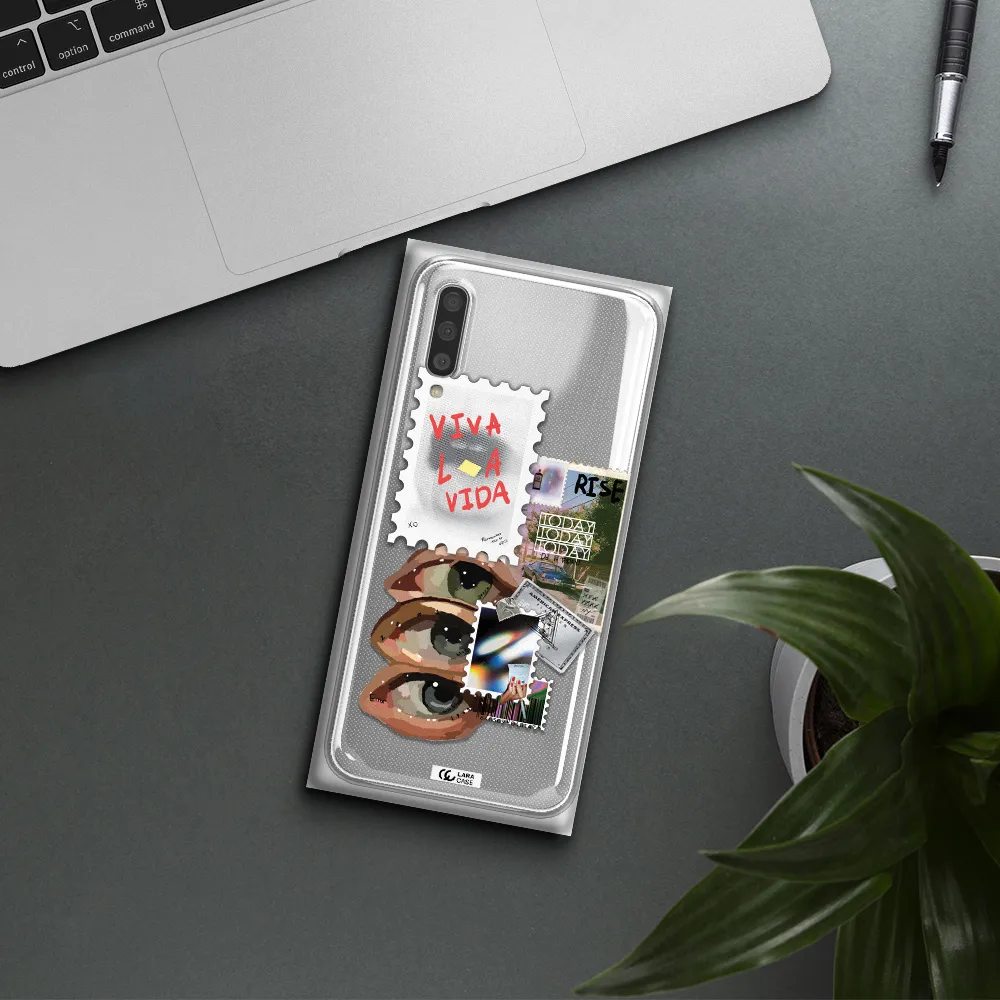 Stamp Samsung A50S Clear Tpu Case