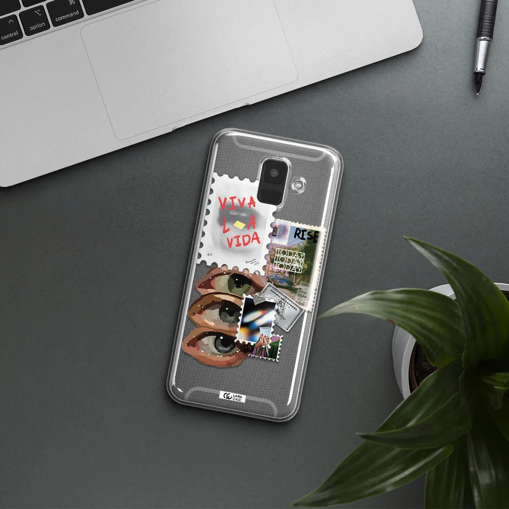 Stamp Samsung A6 Clear TPU Case