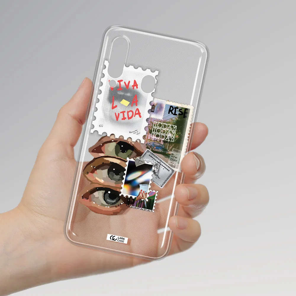 Stamp Samsung A60 Clear TPU Case